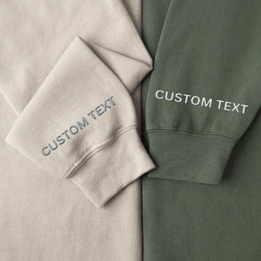 Embroidery Text On Sleeve